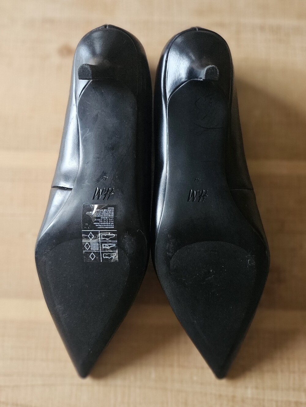 H&M Black Pointed Toe Kitten Heels Size 11 | Classic Office Pumps - Picture 5 of 6